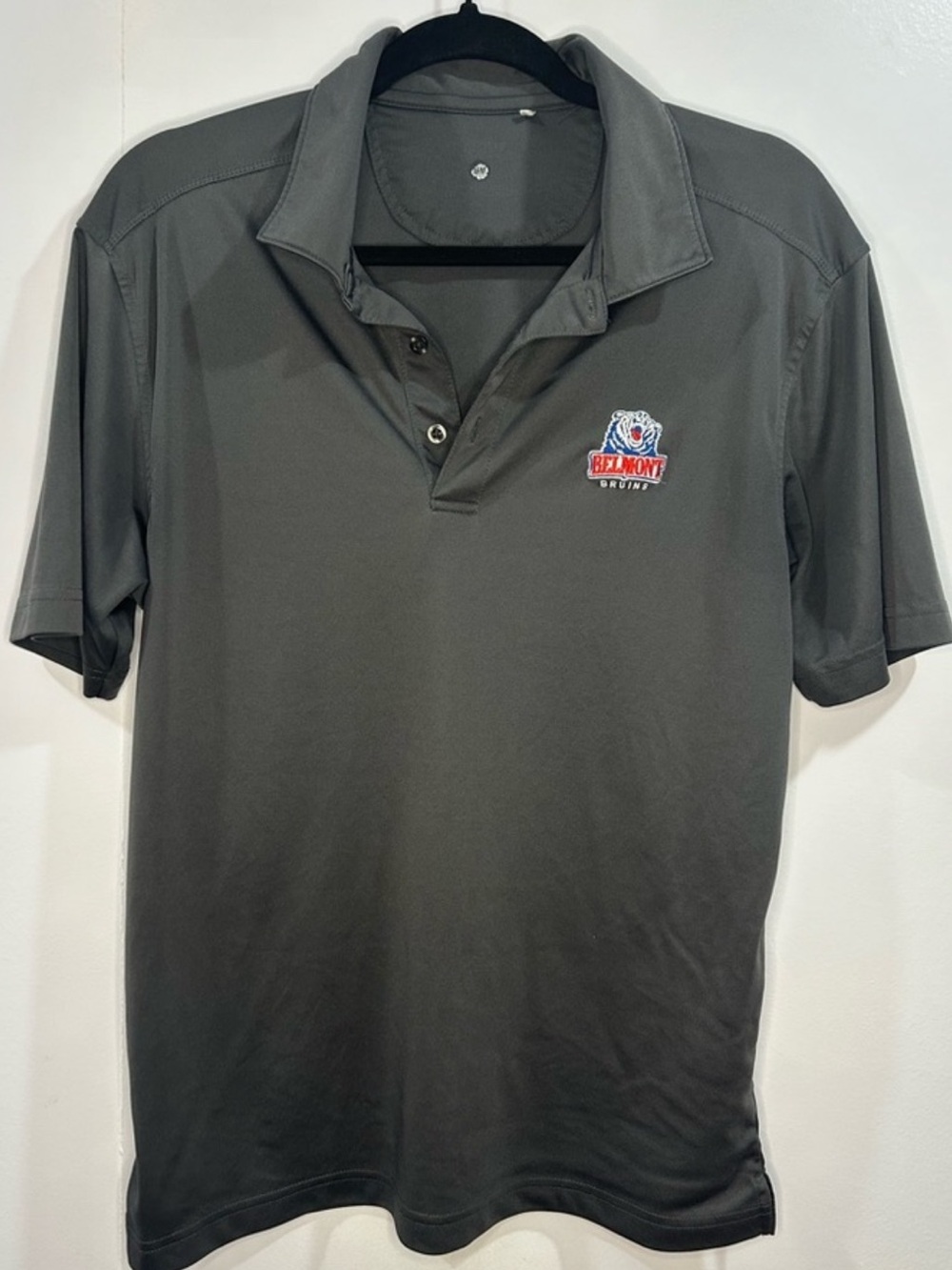 Men's Gray Polo Shirt Belmont University Nashville Bruins